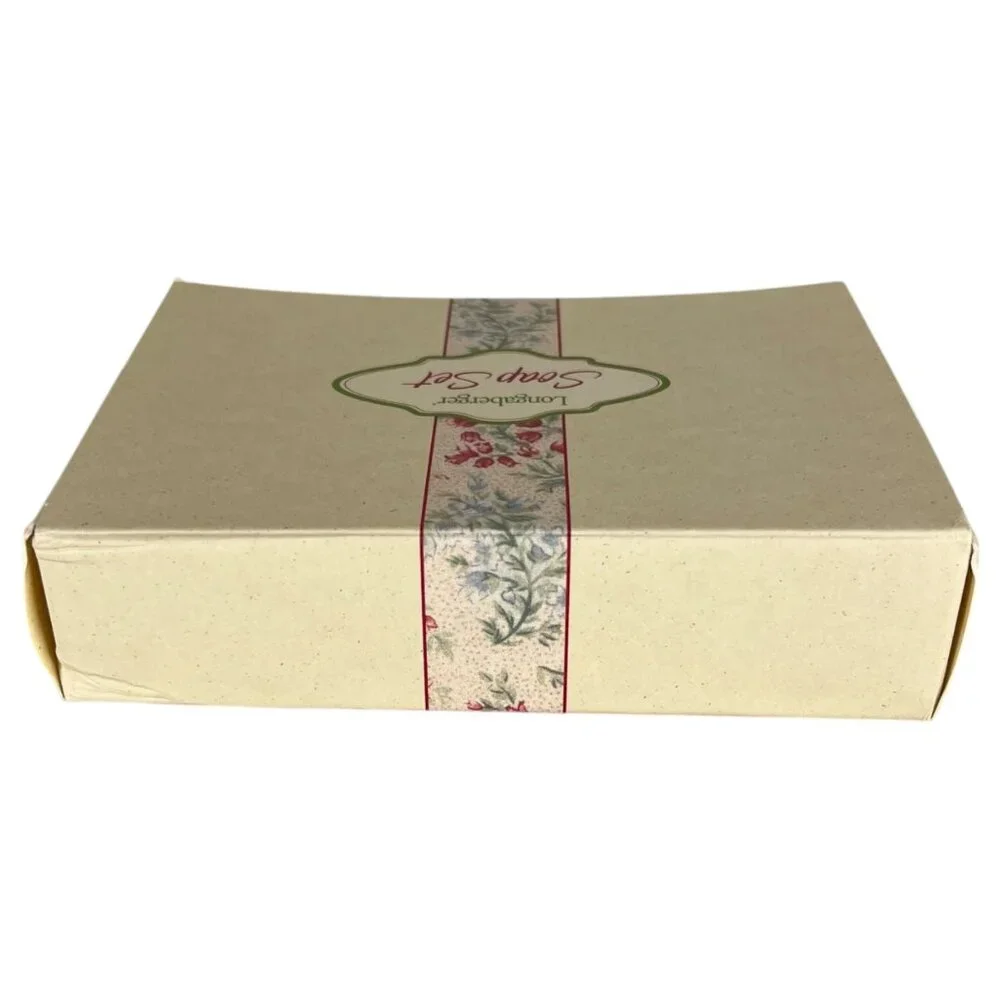 Longaberger 2001 Vintage Mothers Day Blossom Soap Set Floral Design Original Box